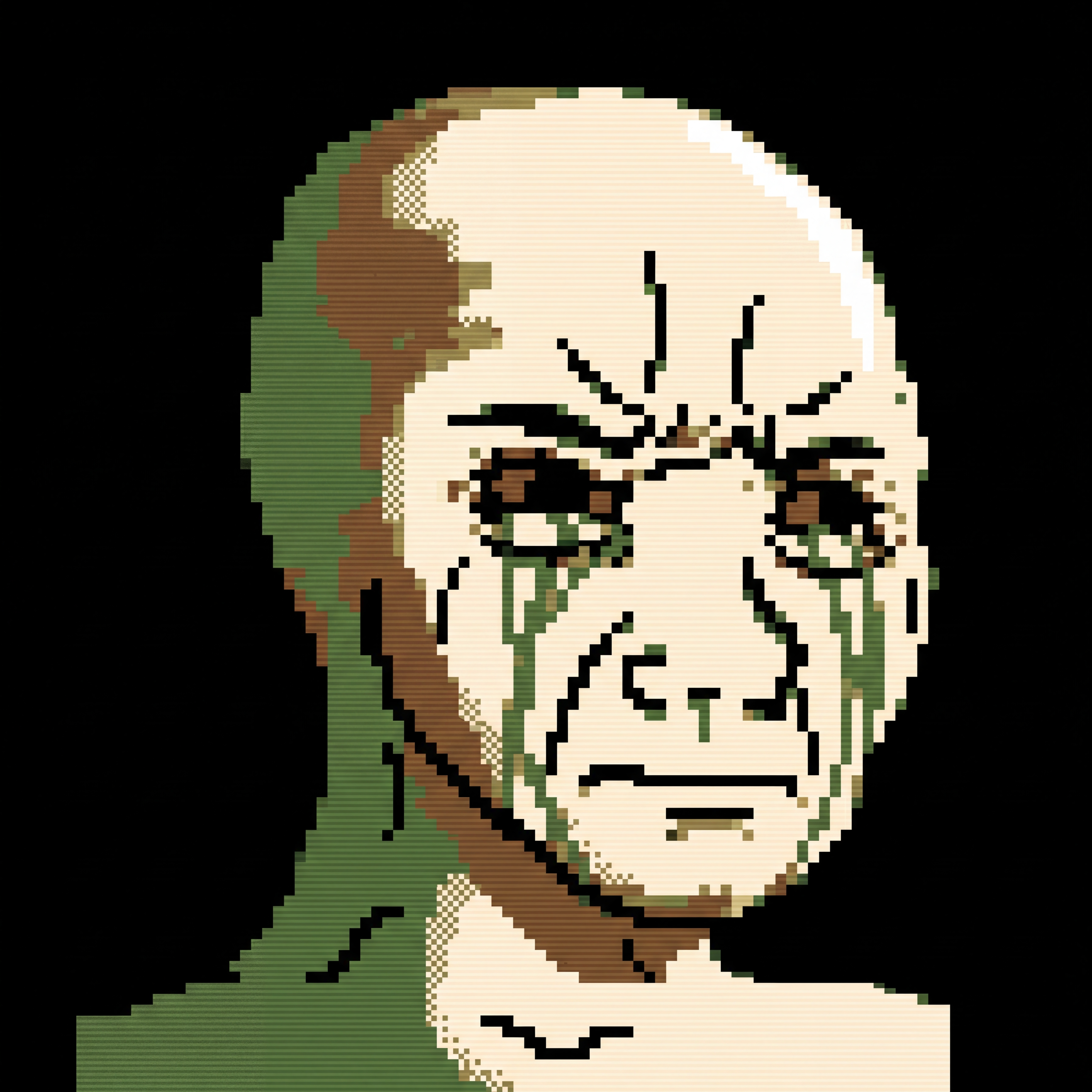 Pixel art style Wojak